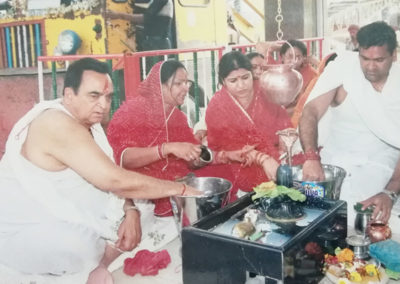 Chandra Raj Singhvi in Temple