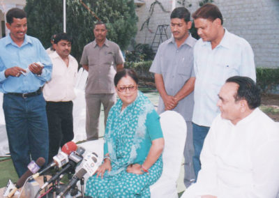 Chandra Raj Singhvi and Vasundhara Raje