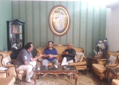 Meeting with political analyst and journalist