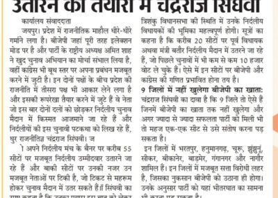 Chandra Raj Singhvi Press Releases